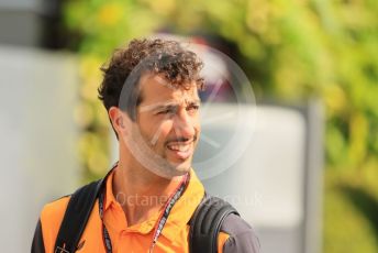 World © Octane Photographic Ltd. Formula 1 – Singapore Grand Prix - Marina Bay, Singapore. Friday 30th September 2022. Paddock. McLaren F1 Team MCL36 - Daniel Ricciardo.