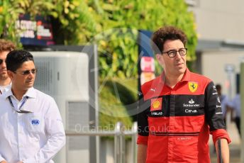 World © Octane Photographic Ltd. Formula 1 – Singapore Grand Prix - Marina Bay, Singapore. Friday 30th September 2022. Paddock. Scuderia Ferrari Team Principal, Mattia Binotto