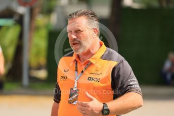 World © Octane Photographic Ltd. Formula 1 – Singapore Grand Prix - Marina Bay, Singapore. Friday 30th September 2022. Paddock. McLaren F1 Team Chief Executive Officer – Zak Brown