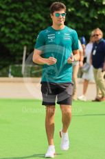 World © Octane Photographic Ltd. Formula 1 – Singapore Grand Prix - Marina Bay, Singapore. Friday 30th September 2022. Paddock. Aston Martin Aramco Cognizant F1 Team AMR22 - Lance Stroll.