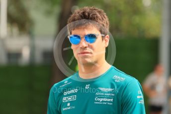 World © Octane Photographic Ltd. Formula 1 – Singapore Grand Prix - Marina Bay, Singapore. Friday 30th September 2022. Paddock. Aston Martin Aramco Cognizant F1 Team AMR22 - Lance Stroll.