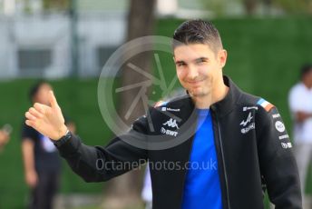 World © Octane Photographic Ltd. Formula 1 – Singapore Grand Prix - Marina Bay, Singapore. Friday 30th September 2022. Paddock. BWT Alpine F1 Team A522 - Esteban Ocon.