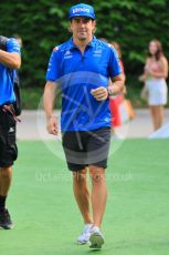 World © Octane Photographic Ltd. Formula 1 – Singapore Grand Prix - Marina Bay, Singapore. Friday 30th September 2022. Paddock. BWT Alpine F1 Team A522 - Fernando Alonso.