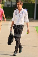 World © Octane Photographic Ltd. Formula 1 – Singapore Grand Prix - Marina Bay, Singapore. Friday 30th September 2022. Paddock. Mercedes-AMG Petronas F1 Team Principal and CEO - Toto Wolff