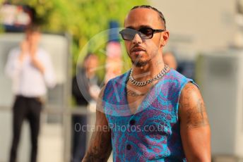 World © Octane Photographic Ltd. Formula 1 – Singapore Grand Prix - Marina Bay, Singapore. Friday 30th September 2022. Paddock. Mercedes-AMG Petronas F1 Team F1 W13 - Lewis Hamilton.