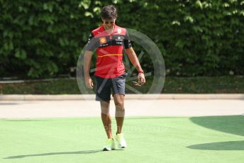 World © Octane Photographic Ltd. Formula 1 – Singapore Grand Prix - Marina Bay, Singapore. Friday 30th September 2022. Paddock. Scuderia Ferrari F1-75 - Carlos Sainz.