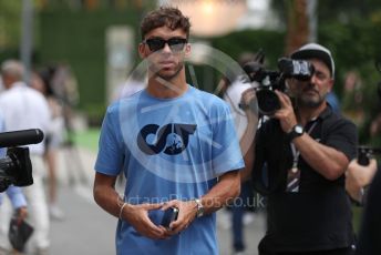 World © Octane Photographic Ltd. Formula 1 – Singapore Grand Prix - Marina Bay, Singapore. Friday 30th September 2022. Paddock. Scuderia AlphaTauri AT03 - Pierre Gasly.