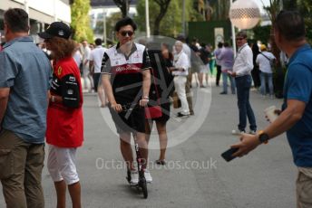 World © Octane Photographic Ltd. Formula 1 – Singapore Grand Prix - Marina Bay, Singapore. Friday 30th September 2022. Paddock. Alfa Romeo F1 Team Orlen C42 - Guanyu Zhou.