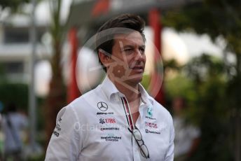 World © Octane Photographic Ltd. Formula 1 – Singapore Grand Prix - Marina Bay, Singapore. Friday 30th September 2022. Paddock. Mercedes-AMG Petronas F1 Team Principal and CEO - Toto Wolff