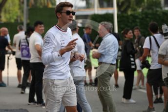 World © Octane Photographic Ltd. Formula 1 – Singapore Grand Prix - Marina Bay, Singapore. Friday 30th September 2022. Paddock. Mercedes-AMG Petronas F1 Team F1 W13 - George Russell.