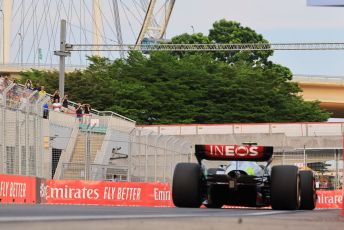 World © Octane Photographic Ltd. Formula 1 – Singapore Grand Prix - Marina Bay, Singapore. Friday 30th September 2022. Practice 1. Mercedes-AMG Petronas F1 Team F1 W13 - Lewis Hamilton.