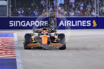 World © Octane Photographic Ltd. Formula 1 – Singapore Grand Prix - Marina Bay, Singapore. Friday 30th September 2022. Practice 2. McLaren F1 Team MCL36 - Daniel Ricciardo.