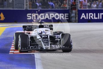 World © Octane Photographic Ltd. Formula 1 – Singapore Grand Prix - Marina Bay, Singapore. Friday 30th September 2022. Practice 2. Scuderia AlphaTauri AT03 - Pierre Gasly.