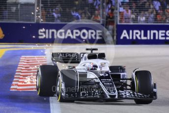 World © Octane Photographic Ltd. Formula 1 – Singapore Grand Prix - Marina Bay, Singapore. Friday 30th September 2022. Practice 2. Scuderia AlphaTauri AT03 - Pierre Gasly.