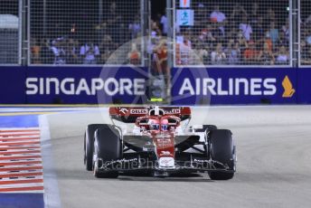World © Octane Photographic Ltd. Formula 1 – Singapore Grand Prix - Marina Bay, Singapore. Friday 30th September 2022. Practice 2. Alfa Romeo F1 Team Orlen C42 - Guanyu Zhou.