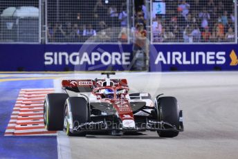 World © Octane Photographic Ltd. Formula 1 – Singapore Grand Prix - Marina Bay, Singapore. Friday 30th September 2022. Practice 2. Alfa Romeo F1 Team Orlen C42 - Valtteri Bottas.