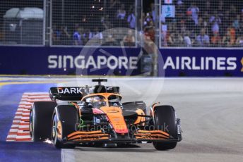 World © Octane Photographic Ltd. Formula 1 – Singapore Grand Prix - Marina Bay, Singapore. Friday 30th September 2022. Practice 2. McLaren F1 Team MCL36 - Daniel Ricciardo.