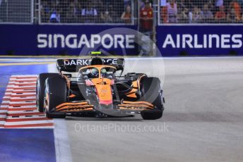 World © Octane Photographic Ltd. Formula 1 – Singapore Grand Prix - Marina Bay, Singapore. Friday 30th September 2022. Practice 2. McLaren F1 Team MCL36 - Lando Norris.