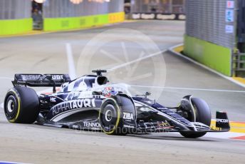 World © Octane Photographic Ltd. Formula 1 – Singapore Grand Prix - Marina Bay, Singapore. Friday 30th September 2022. Practice 2. Scuderia AlphaTauri AT03 - Pierre Gasly.