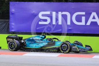 World © Octane Photographic Ltd. Formula 1 – Singapore Grand Prix - Marina Bay, Singapore. Friday 30th September 2022. Practice 2. Aston Martin Aramco Cognizant F1 Team AMR22 - Sebastian Vettel.