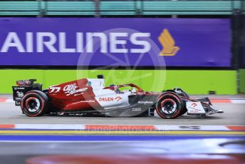 World © Octane Photographic Ltd. Formula 1 – Singapore Grand Prix - Marina Bay, Singapore. Friday 30th September 2022. Practice 2. Alfa Romeo F1 Team Orlen C42 - Valtteri Bottas.
