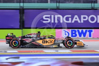 World © Octane Photographic Ltd. Formula 1 – Singapore Grand Prix - Marina Bay, Singapore. Friday 30th September 2022. Practice 2. McLaren F1 Team MCL36 - Daniel Ricciardo.