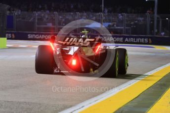 World © Octane Photographic Ltd. Formula 1 – Singapore Grand Prix - Marina Bay, Singapore. Friday 30th September 2022. Practice 2. Haas F1 Team VF-22 - Mick Schumacher.