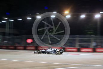 World © Octane Photographic Ltd. Formula 1 – Singapore Grand Prix - Marina Bay, Singapore. Friday 30th September 2022. Practice 2. Scuderia AlphaTauri AT03 - Pierre Gasly.