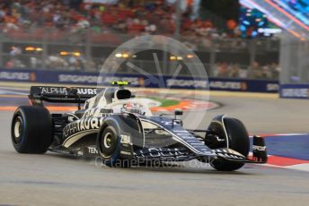 World © Octane Photographic Ltd. Formula 1 – Singapore Grand Prix - Marina Bay, Singapore. Saturday 1st October 2022. Practice 3. Scuderia AlphaTauri AT03 - Yuki Tsunoda.