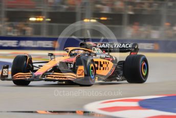 World © Octane Photographic Ltd. Formula 1 – Singapore Grand Prix - Marina Bay, Singapore. Saturday 1st October 2022. Practice 3. McLaren F1 Team MCL36 - Daniel Ricciardo.