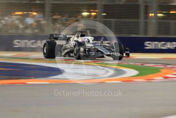 World © Octane Photographic Ltd. Formula 1 – Singapore Grand Prix - Marina Bay, Singapore. Saturday 1st October 2022. Practice 3. Scuderia AlphaTauri AT03 - Pierre Gasly.