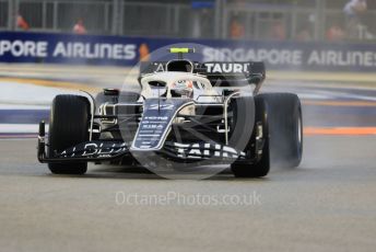 World © Octane Photographic Ltd. Formula 1 – Singapore Grand Prix - Marina Bay, Singapore. Saturday 1st October 2022. Practice 3. Scuderia AlphaTauri AT03 - Yuki Tsunoda.