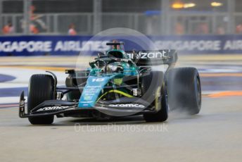 World © Octane Photographic Ltd. Formula 1 – Singapore Grand Prix - Marina Bay, Singapore. Saturday 1st October 2022. Practice 3. Aston Martin Aramco Cognizant F1 Team AMR22 - Lance Stroll.