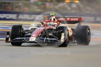 World © Octane Photographic Ltd. Formula 1 – Singapore Grand Prix - Marina Bay, Singapore. Saturday 1st October 2022. Practice 3. Alfa Romeo F1 Team Orlen C42 - Guanyu Zhou.