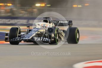 World © Octane Photographic Ltd. Formula 1 – Singapore Grand Prix - Marina Bay, Singapore. Saturday 1st October 2022. Practice 3. Scuderia AlphaTauri AT03 - Pierre Gasly.