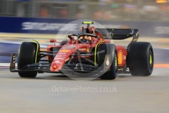 World © Octane Photographic Ltd. Formula 1 – Singapore Grand Prix - Marina Bay, Singapore. Saturday 1st October 2022. Practice 3. Scuderia Ferrari F1-75 - Carlos Sainz.