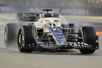 World © Octane Photographic Ltd. Formula 1 – Singapore Grand Prix - Marina Bay, Singapore. Saturday 1st October 2022. Practice 3. Scuderia AlphaTauri AT03 - Pierre Gasly.