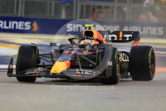 World © Octane Photographic Ltd. Formula 1 – Singapore Grand Prix - Marina Bay, Singapore. Saturday 1st October 2022. Practice 3. Oracle Red Bull Racing RB18 – Sergio Perez.