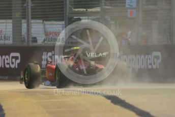 World © Octane Photographic Ltd. Formula 1 – Singapore Grand Prix - Marina Bay, Singapore. Saturday 1st October 2022. Practice 3. Scuderia Ferrari F1-75 - Carlos Sainz.