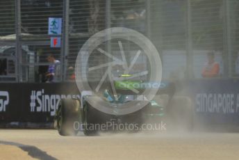 World © Octane Photographic Ltd. Formula 1 – Singapore Grand Prix - Marina Bay, Singapore. Saturday 1st October 2022. Practice 3. Aston Martin Aramco Cognizant F1 Team AMR22 - Sebastian Vettel.