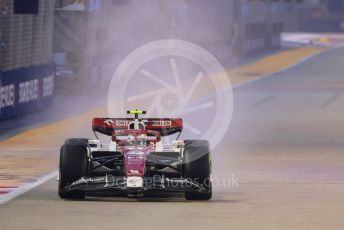 World © Octane Photographic Ltd. Formula 1 – Singapore Grand Prix - Marina Bay, Singapore. Saturday 1st October 2022. Practice 3. Alfa Romeo F1 Team Orlen C42 - Guanyu Zhou.