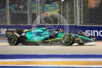World © Octane Photographic Ltd. Formula 1 – Singapore Grand Prix - Marina Bay, Singapore. Saturday 1st October 2022. Practice 3. Aston Martin Aramco Cognizant F1 Team AMR22 - Lance Stroll.