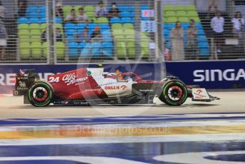 World © Octane Photographic Ltd. Formula 1 – Singapore Grand Prix - Marina Bay, Singapore. Saturday 1st October 2022. Practice 3. Alfa Romeo F1 Team Orlen C42 - Guanyu Zhou.