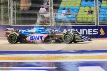 World © Octane Photographic Ltd. Formula 1 – Singapore Grand Prix - Marina Bay, Singapore. Saturday 1st October 2022. Practice 3. BWT Alpine F1 Team A522 - Esteban Ocon.