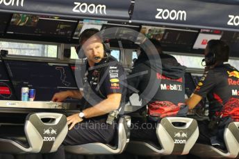 World © Octane Photographic Ltd. Formula 1 – Singapore Grand Prix - Marina Bay, Singapore. Saturday 1st October 2022. Practice 3. Oracle Red Bull Racing Team Principal - Christian Horner
