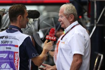 World © Octane Photographic Ltd. Formula 1 – Singapore Grand Prix - Marina Bay, Singapore. Saturday 1st October 2022. Practice 3. Oracle Red Bull Racing advisor - Helmut Marko