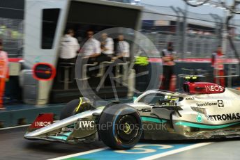 World © Octane Photographic Ltd. Formula 1 – Singapore Grand Prix - Marina Bay, Singapore. Saturday 1st October 2022. Practice 3. Mercedes-AMG Petronas F1 Team F1 W13 - Lewis Hamilton.