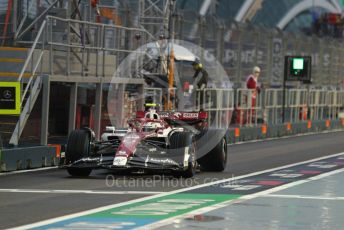 World © Octane Photographic Ltd. Formula 1 – Singapore Grand Prix - Marina Bay, Singapore. Saturday 1st October 2022. Practice 3. Alfa Romeo F1 Team Orlen C42 - Guanyu Zhou.