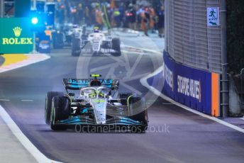 World © Octane Photographic Ltd. Formula 1 – Singapore Grand Prix - Marina Bay, Singapore. Saturday 1st October 2022. Qualifying. Mercedes-AMG Petronas F1 Team F1 W13 - Lewis Hamilton.