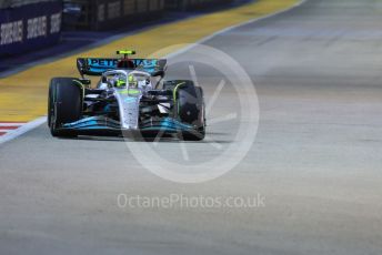 World © Octane Photographic Ltd. Formula 1 – Singapore Grand Prix - Marina Bay, Singapore. Saturday 1st October 2022. Qualifying. Mercedes-AMG Petronas F1 Team F1 W13 - Lewis Hamilton.